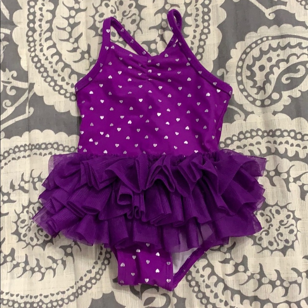Infant Girls Purple Tutu Bathing Suit
